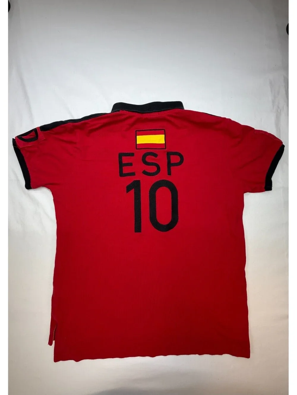 Ralph Lauren Men's Polo Shirt ESP #10 Spain Embroidered Custom Fit XL Red